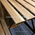 Outdoor Bistro Table Set Including 1 Table and 2 Chairs Made of Acacia